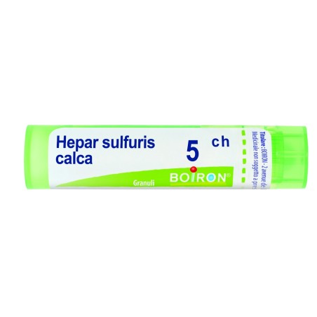 Boiron Hepar Sulfur 5CH tubo granuli omeopatici 80gr per affezioni cutanee e respiratorie Boiron Hepar Sulfur 5CH tubo granuli omeopatici 80gr per affezioni cutanee e respiratorie