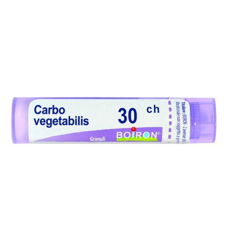 Boiron Carbo Vegetabilis 30 CH Granuli Omeopatici - Tubo da 4 grammi per benessere digestivo