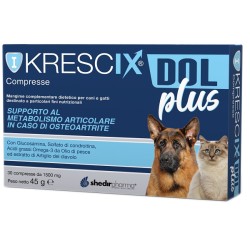 Shedir Pharma Krescix Dol Plus - Integratore per articolazioni e ossa dei cani 30 compresse