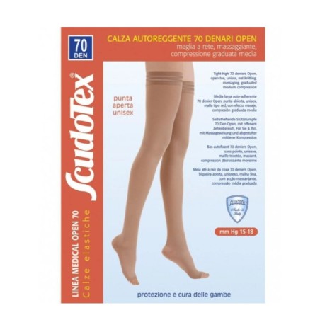 Luropas Scudotex Autoreggente 70 Open Nature 3 - Calze a compressione graduata punta aperta