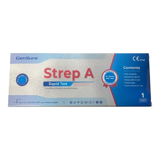 Test rapido Gensure Strep A per autodiagnosi domiciliare dello Streptococco di gruppo A Test rapido Gensure Strep A per autodiagnosi domiciliare dello Streptococco di gruppo A