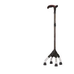 Bastone da passeggio Farmacare con canna in lega marrone e impugnatura ergonomica nero/bordeaux