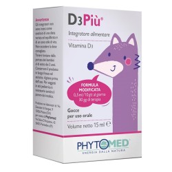 Phytomed D3piu Formula Modificata Gocce Orale 15 Ml - Integratore Vitamina D3