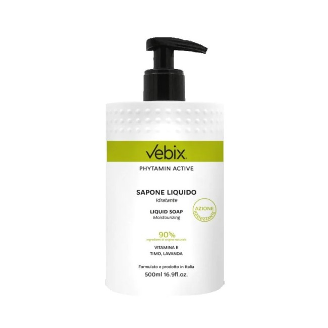 Vebi Pharma Phytamin Active Sapone Mani Idratante flacone da 500 ml per igiene quotidiana Vebi Pharma Phytamin Active Sapone Mani Idratante flacone da 500 ml per igiene quotidiana