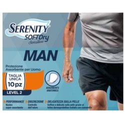 Serenity Light Men Super - Assorbenti per incontinenza maschile leggera, confezione da 10 pezzi