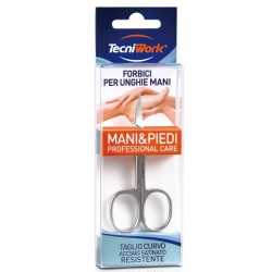 Forbici Unghie Mani Tecniwork con lama curva per manicure professionale e precisa