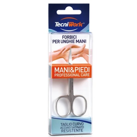 Forbici Unghie Mani Tecniwork con lama curva per manicure professionale e precisa