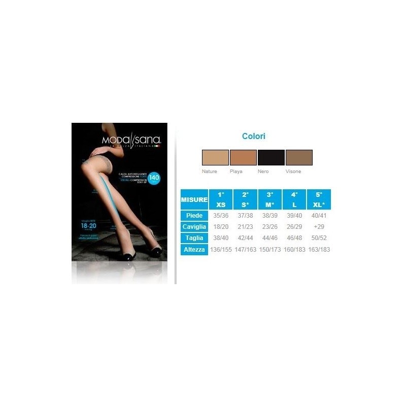 Gloria Med Modasana Autoreggente 140 Nature Taglia 4 1 Paio