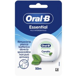Filo interdentale cerato Oral-B alla menta per igiene orale profonda 50 metri
