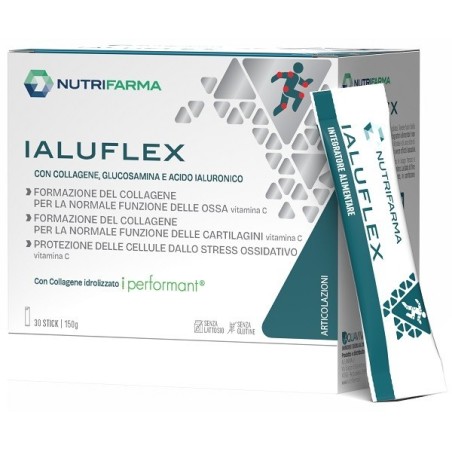Aqua Viva Ialuflex 30 Stick per il benessere articolare senza glutine e lattosio Aqua Viva Ialuflex 30 Stick per il benessere articolare senza glutine e lattosio