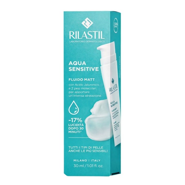 Rilastil Aqua Sensitive Crema Gel Matt idratazione opacizzante per pelli sensibili