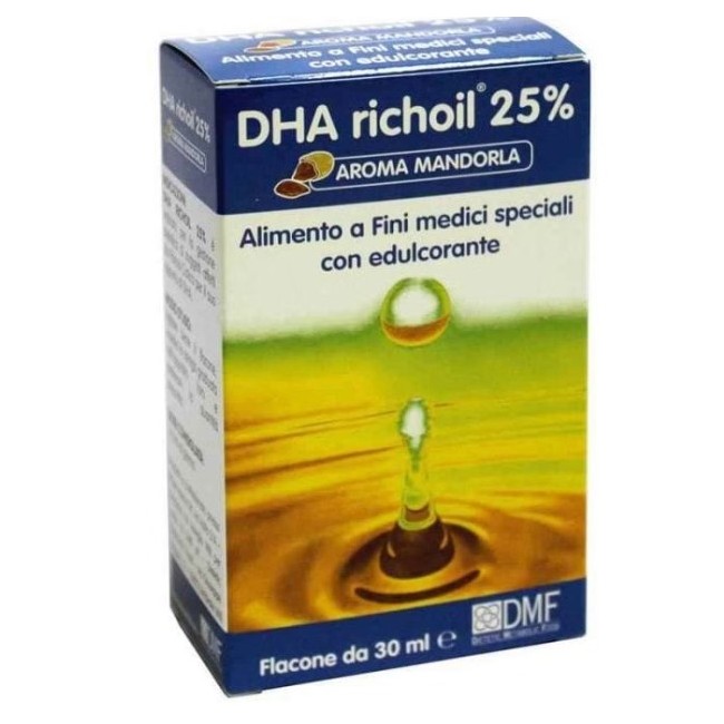 Foodar DHA Richoil Sciroppo 30ml - Integratore Omega-3 di origine algale gusto mandorla