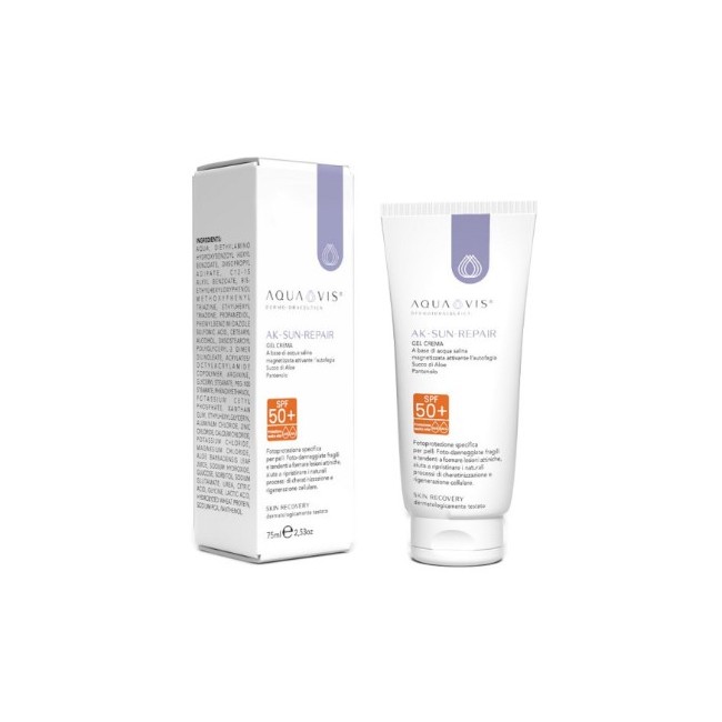 Aquavis Ak-sun-repair 75 Ml trattamento doposole rigenerante per pelle protetta e idratata