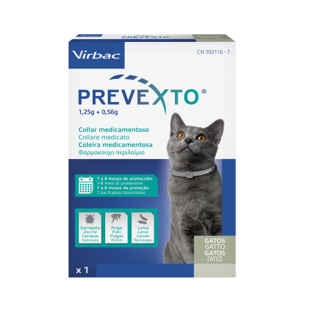 Collare antiparassitario Virbac Prevexto per cani protezione efficace contro pulci e zecche