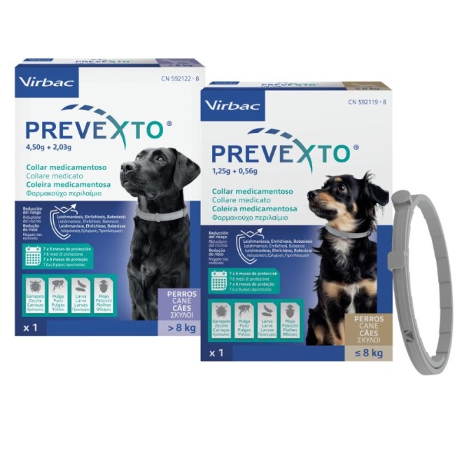 Collare antiparassitario Virbac Prevexto per cani protezione efficace contro pulci e zecche Collare antiparassitario Virbac Prevexto per cani protezione efficace contro pulci e zecche