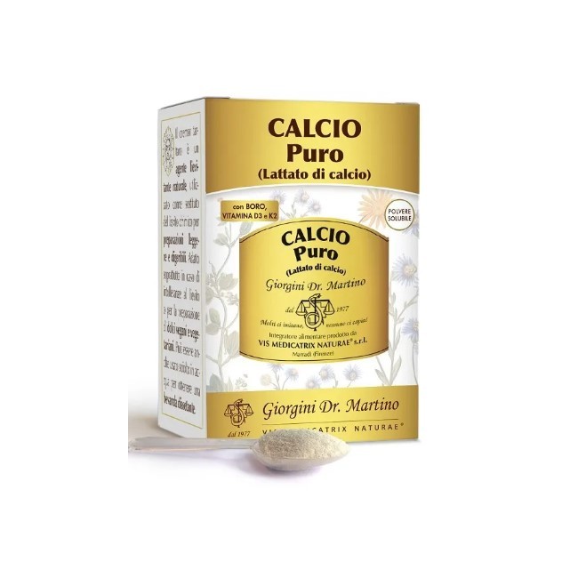 Integratore Calcio Puro in Polvere Solubile Dr Giorgini 150g per ossa forti Integratore Calcio Puro in Polvere Solubile Dr Giorgini 150g per ossa forti