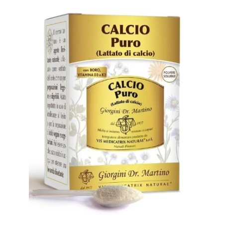 Integratore Calcio Puro in Polvere Solubile Dr Giorgini 150g per ossa forti Integratore Calcio Puro in Polvere Solubile Dr Giorgini 150g per ossa forti