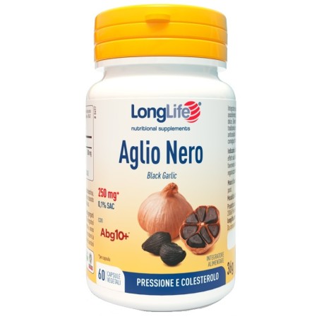 Longlife Aglio Nero 60 Capsule Vegetali - Integratore per la Salute del Cuore Senza Glutine Longlife Aglio Nero 60 Capsule Vegetali - Integratore per la Salute del Cuore Senza Glutine