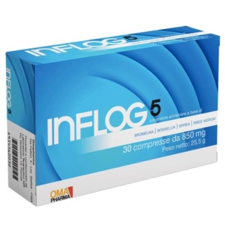 Omapharma Inflog 5 - Integratore per articolazioni e muscoli, confezione da 30 compresse Omapharma Inflog 5 - Integratore per articolazioni e muscoli, confezione da 30 compresse