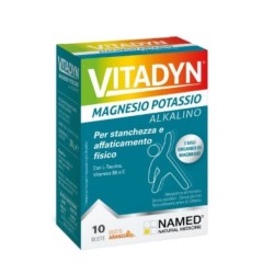 Named Vitadyn Magnesio Potassio integratore alimentare 10 bustine per energia e benessere muscolare