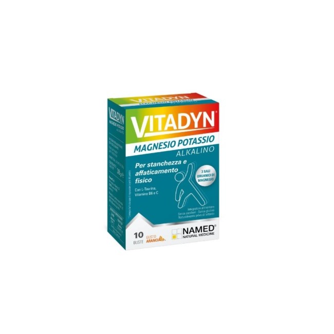 Named Vitadyn Magnesio Potassio integratore alimentare 10 bustine per energia e benessere muscolare Named Vitadyn Magnesio Potassio integratore alimentare 10 bustine per energia e benessere muscolare