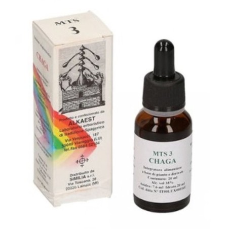 Integratore Alkaest Mts3 Chaga Gocce 20ml per il benessere naturale quotidiano Integratore Alkaest Mts3 Chaga Gocce 20ml per il benessere naturale quotidiano
