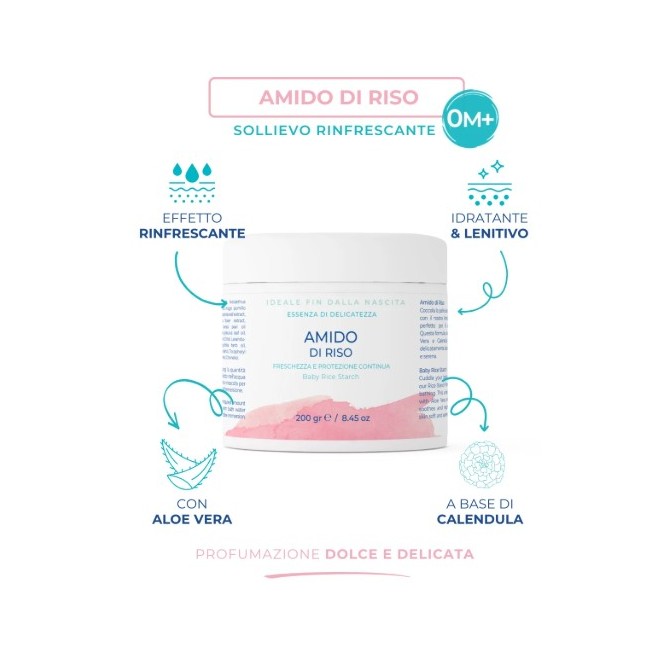 Amido di Riso Silvana con Aloe e Calendula per pelli delicate e sensibili