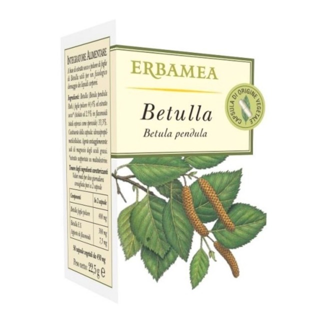 Erbamea Betulla 50 Opercoli per il benessere naturale e il drenaggio dei liquidi corporei