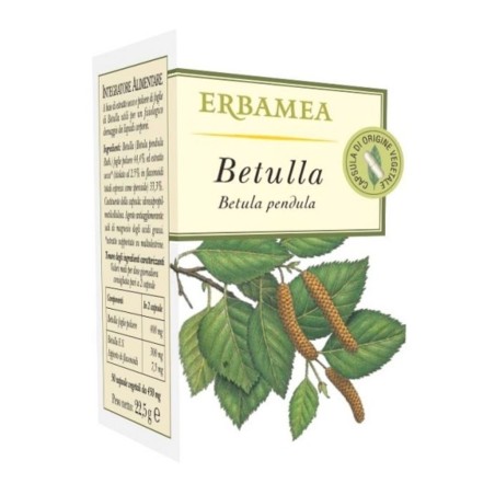 Erbamea Betulla 50 Opercoli per il benessere naturale e il drenaggio dei liquidi corporei