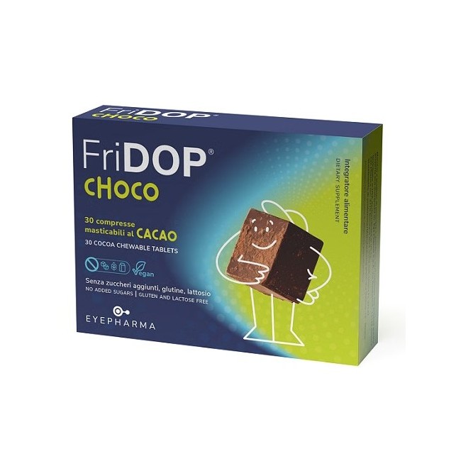 Eye Pharma Fridop Choco compresse masticabili al cacao senza zuccheri e glutine