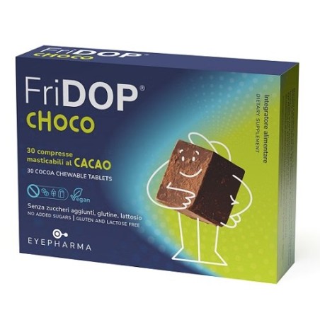Eye Pharma Fridop Choco compresse masticabili al cacao senza zuccheri e glutine
