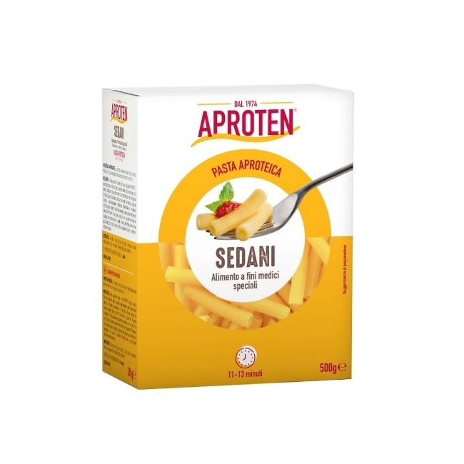 Aproten Pasta Sedani aproteica 500g ideale per diete a basso contenuto proteico Aproten Pasta Sedani aproteica 500g ideale per diete a basso contenuto proteico