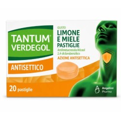 Tantum Verde Gol pastiglie limone miele per mal di gola e irritazioni 20 pz