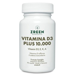 Zreen Vitamina D3 Plus 10000 integratore ad alto dosaggio per ossa e sistema immunitario forte