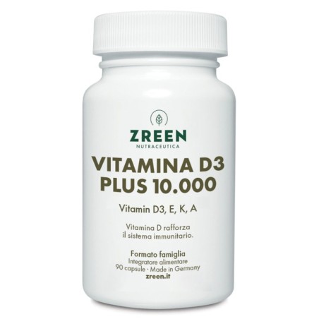 Zreen Vitamina D3 Plus 10000 integratore ad alto dosaggio per ossa e sistema immunitario forte Zreen Vitamina D3 Plus 10000 integratore ad alto dosaggio per ossa e sistema immunitario forte