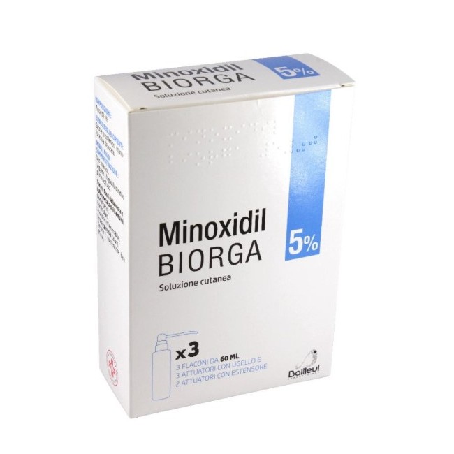 Minoxidil Biorga 5% soluzione cutanea per trattamento anticaduta capelli professionale Minoxidil Biorga 5% soluzione cutanea per trattamento anticaduta capelli professionale