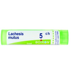 Boiron Lachesis Mutus 5 CH Granuli Omeopatici - Tubo da 4 grammi per disturbi circolatori