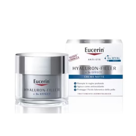 Eucerin Hyaluron Filler Elasticity Crema Notte antirughe rassodante per pelle matura 50ml Eucerin Hyaluron Filler Elasticity Crema Notte antirughe rassodante per pelle matura 50ml