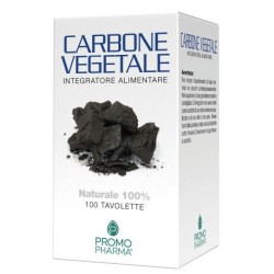 Carbone Vegetale Promopharma 100 compresse per benessere digestivo e gonfiore addominale