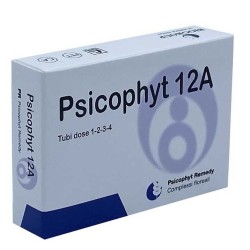 Psicophyt Remedy 12a - Rimedio omeopatico in granuli, confezione da 4 tubi da 1,2g