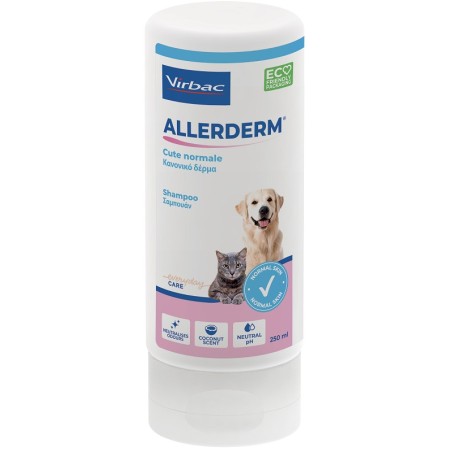 Shampoo Virbac Allerderm per cute normale del cane 250ml detergente delicato professionale Shampoo Virbac Allerderm per cute normale del cane 250ml detergente delicato professionale