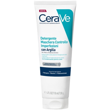 Maschera detergente CeraVe per pelle impura con argilla e niacinamide contro imperfezioni