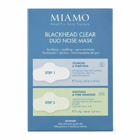 Med Miamo Acnever Blackhead Clear Duo Nose Mask trattamento purificante punti neri in 2 step
