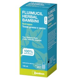 Fluimucil Herbal sciroppo bambini per tosse grassa e secca gusto fragola e miele 140ml
