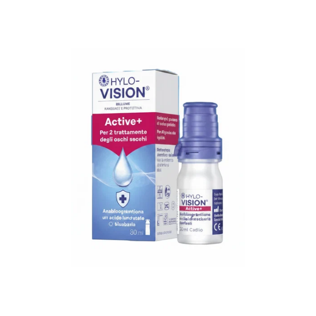 Omnivision Hylovision Active+ collirio lubrificante con acido ialuronico e vitamina B12 10ml Omnivision Hylovision Active+ collirio lubrificante con acido ialuronico e vitamina B12 10ml