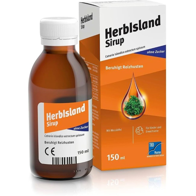 Krka Herbisland Sciroppo 150ml per tosse secca con estratti vegetali naturali Krka Herbisland Sciroppo 150ml per tosse secca con estratti vegetali naturali
