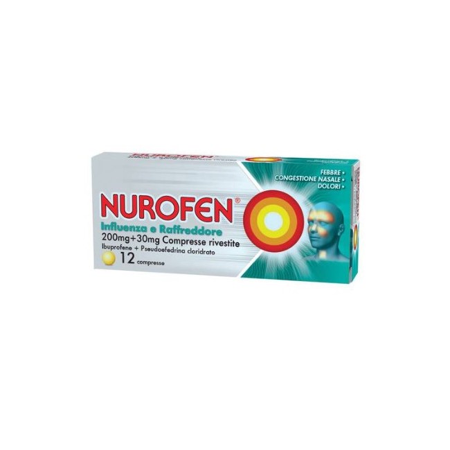 Nurofen Influenza e Raffreddore 12 compresse per sintomi influenzali e febbre Nurofen Influenza e Raffreddore 12 compresse per sintomi influenzali e febbre