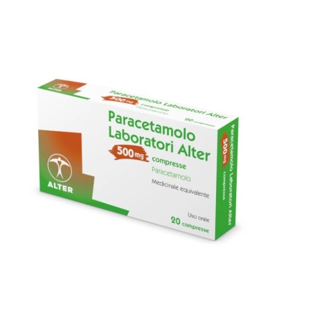 Paracetamolo Laboratori Alter 500 mg - Confezione da 20 compresse per dolore e febbre Paracetamolo Laboratori Alter 500 mg - Confezione da 20 compresse per dolore e febbre