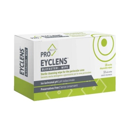 Farmacare Eyclens Blefasteri Wipe per igiene palpebrale quotidiana 18 salviette sterili Farmacare Eyclens Blefasteri Wipe per igiene palpebrale quotidiana 18 salviette sterili