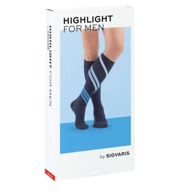Sigvaris Highlight Men Gambaletto Normale Punta Chiusa Marine L